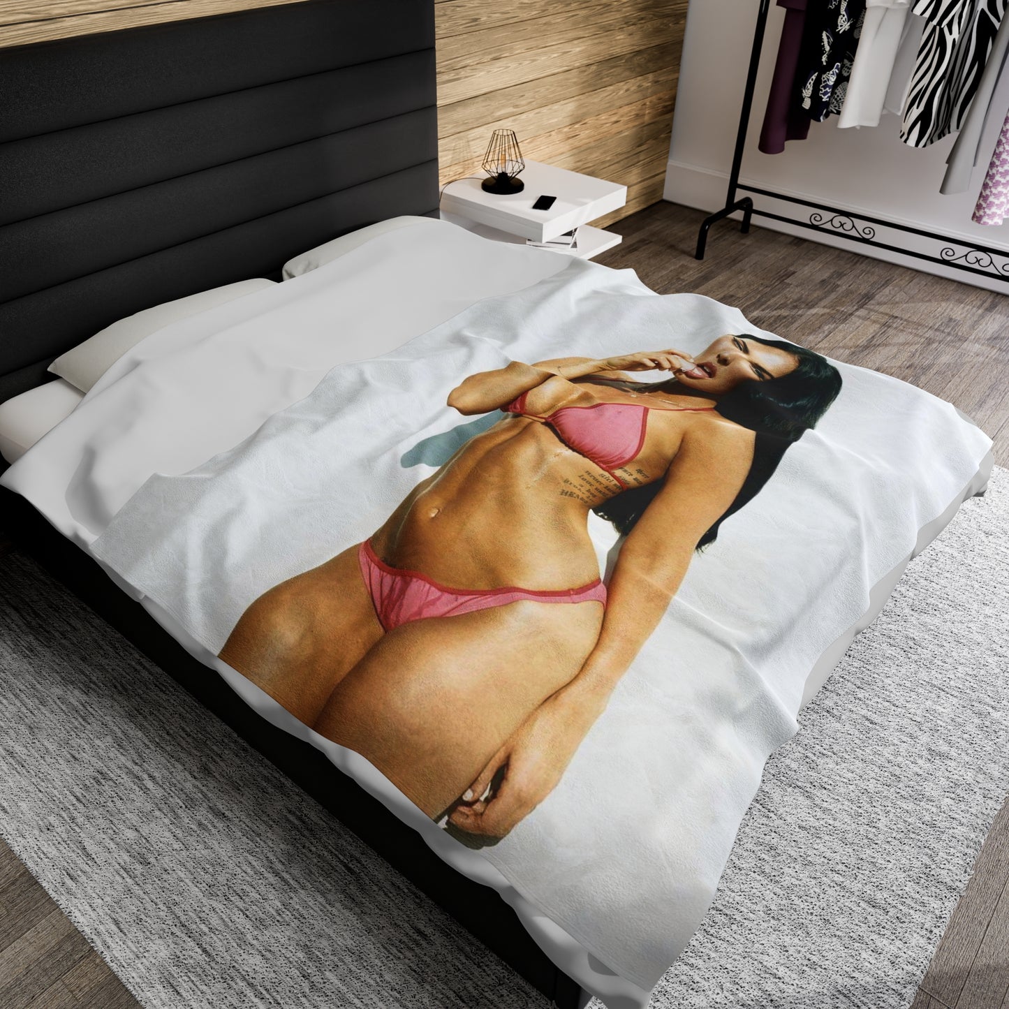 Velveteen Plush Blanket Megan Fox