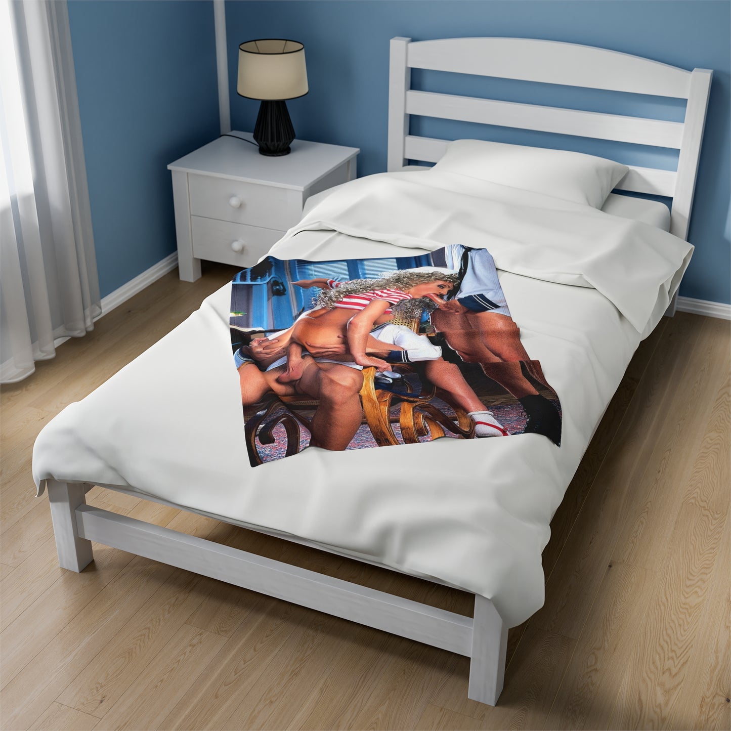 Velveteen Plush Blanket Classic Retro Porn Scene Porn Star Nude Naked