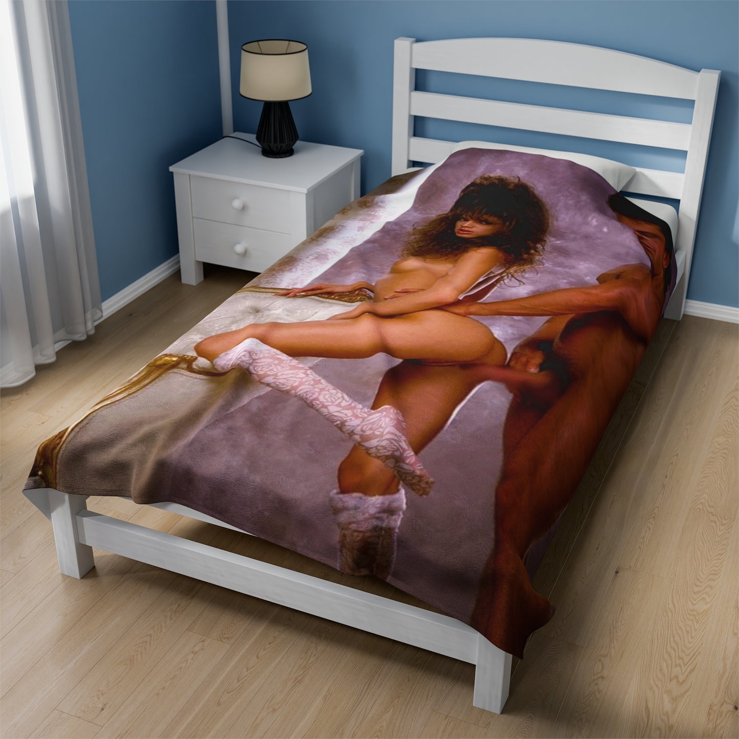 Velveteen Plush Blanket Racquel Darrian Nude