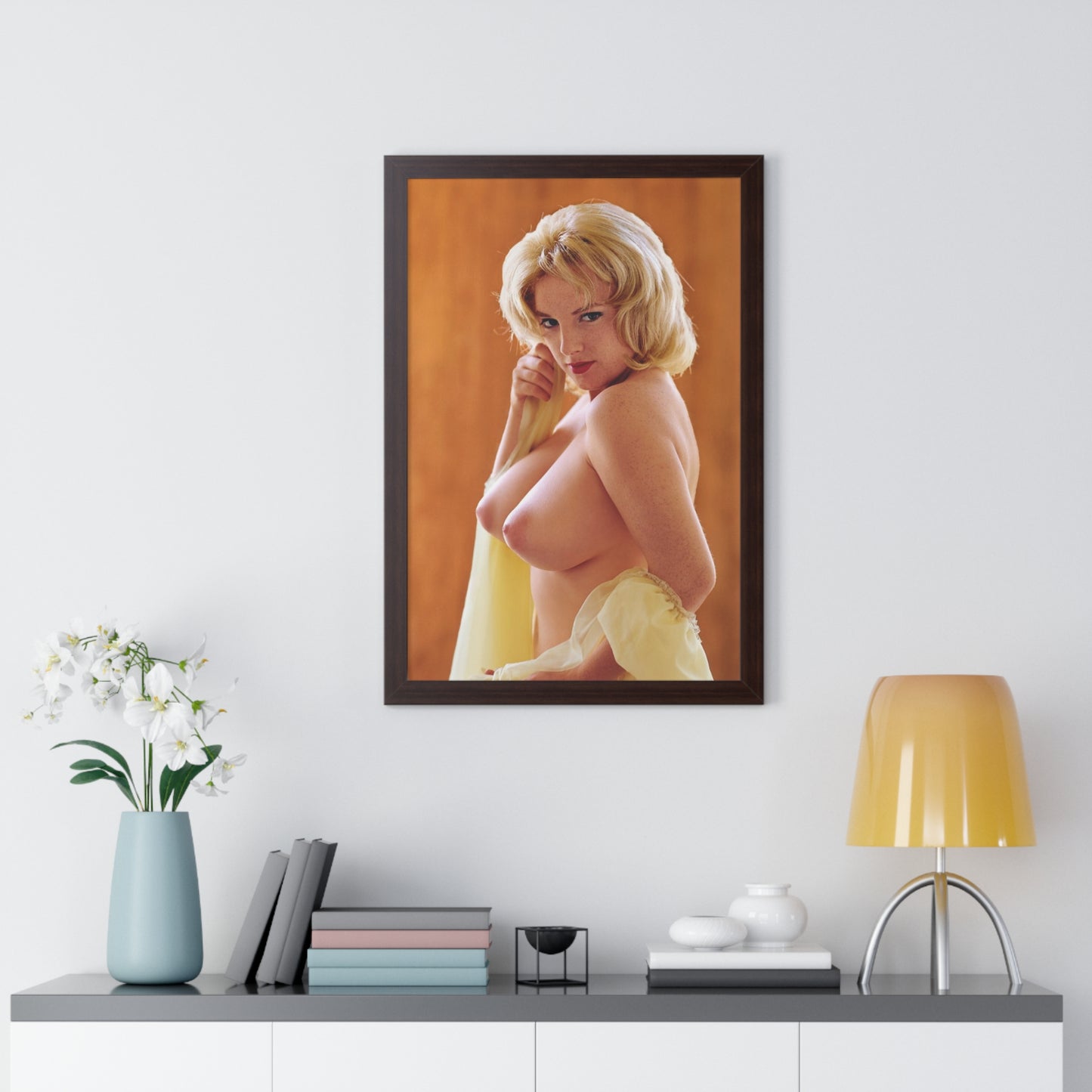 Framed Vertical Poster Playboy Playmate March 1962 Pamela Gordon