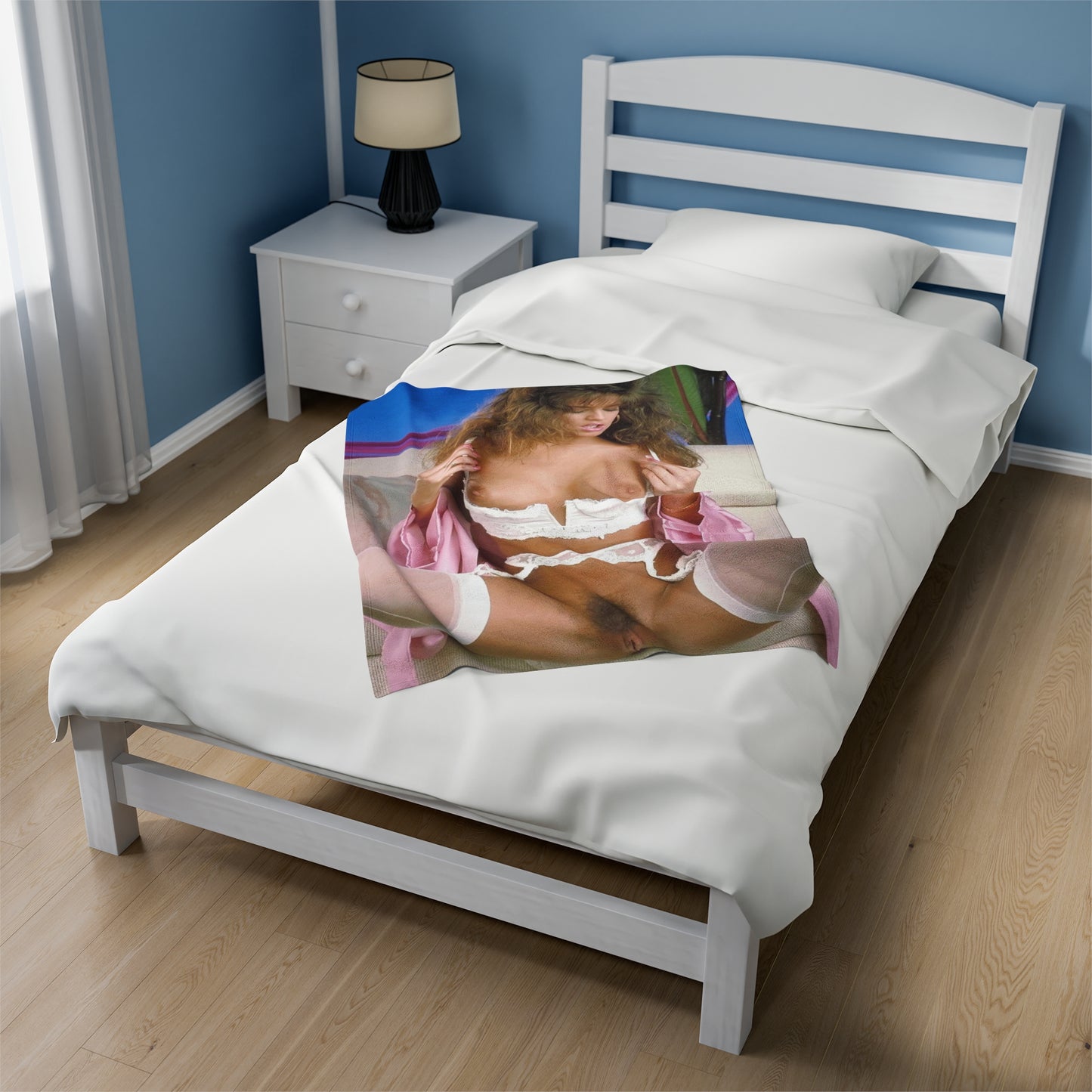 Velveteen Plush Blanket Racquel Darrian Nude