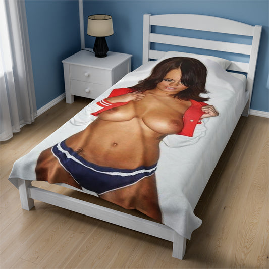 Velveteen Plush Blanket Holly Peers Nude