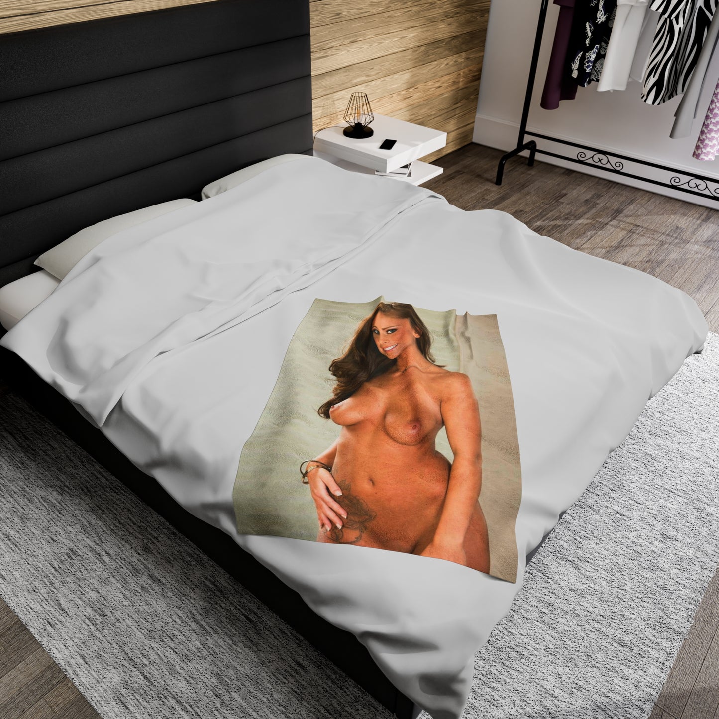 Velveteen Plush Blanket Whitney Westgate Nude