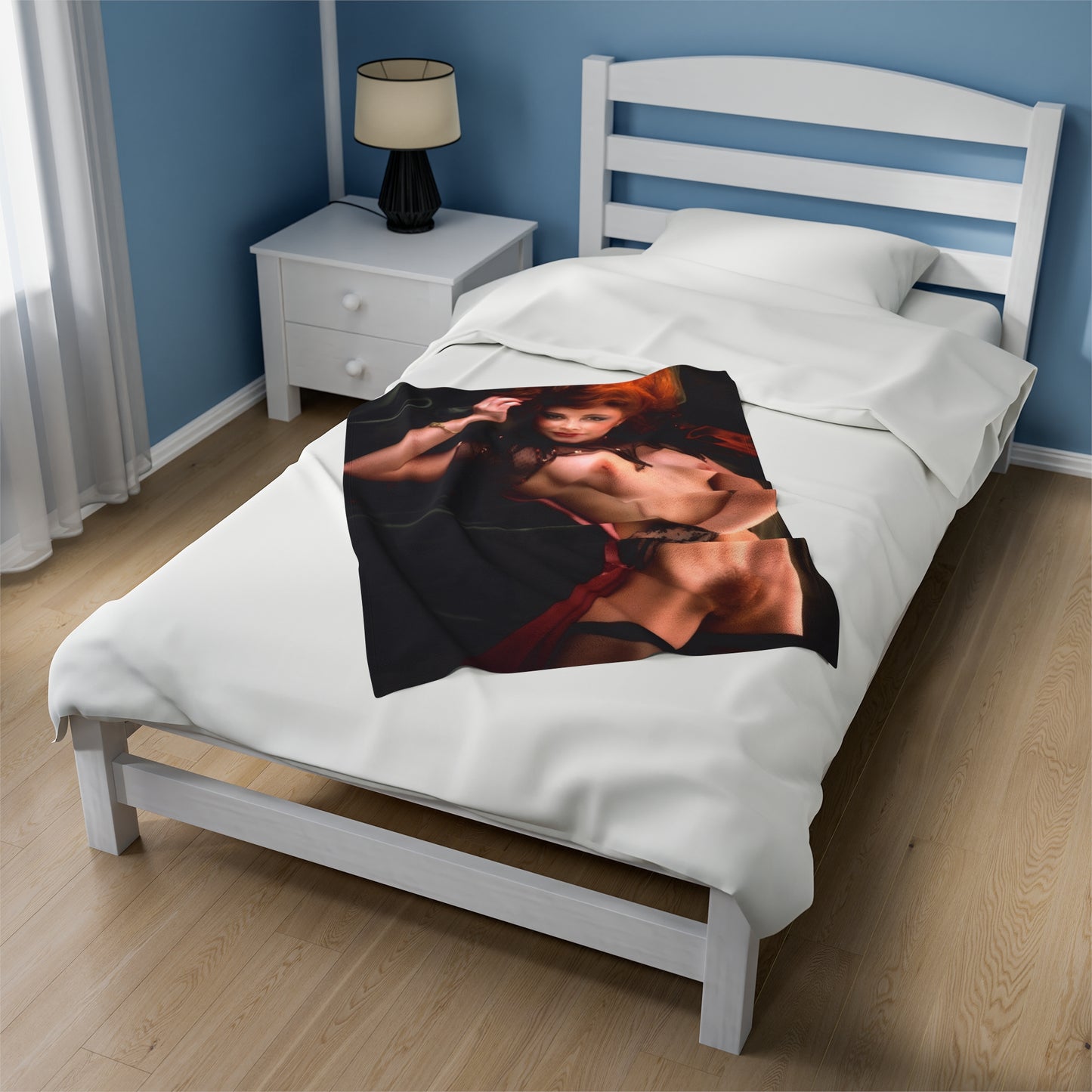 Velveteen Plush Blanket Playboy Playmate October 1985 Cynthia Brimhall