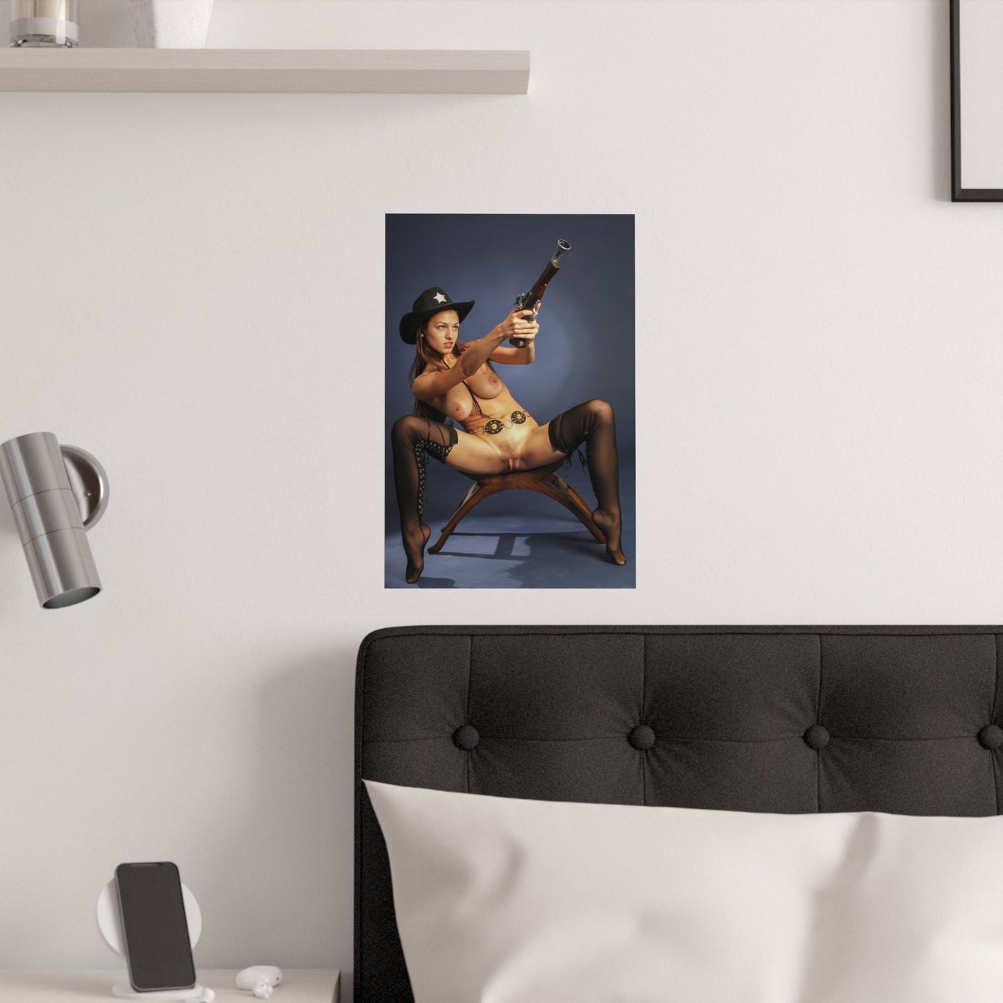 Satin Posters (210gsm) Naked Chicks With Guns