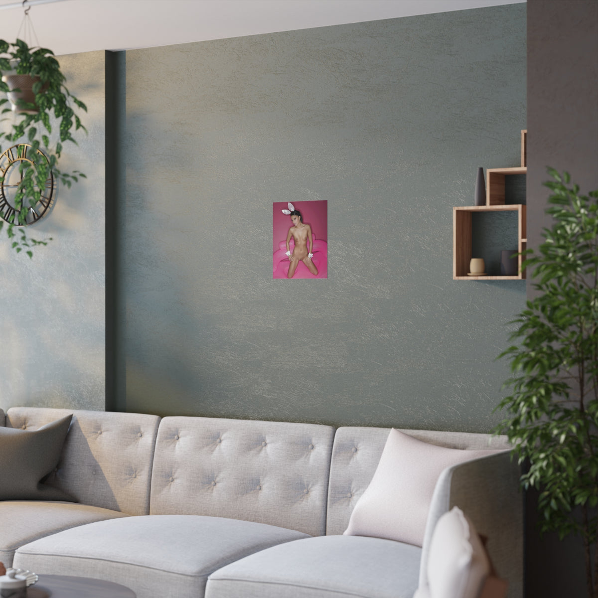 Satin Posters (210gsm) Tight Nude Bunny Ears