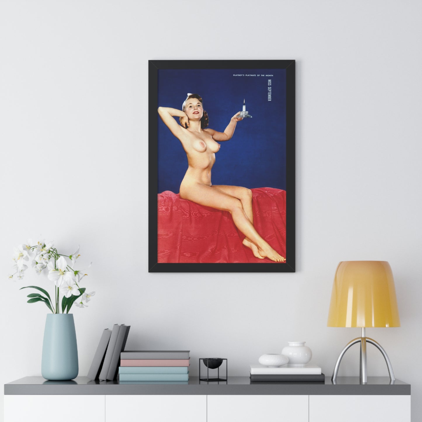 Framed Vertical Poster Playboy Playmate September 1954 Jackie Rainbow