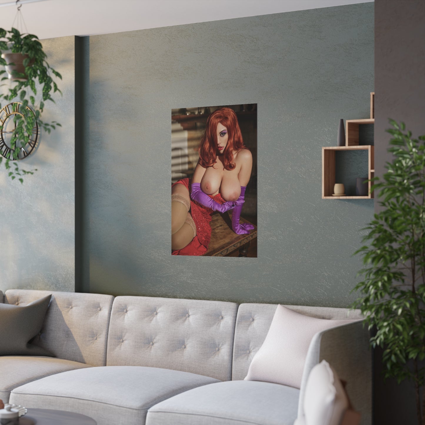 Satin Posters (210gsm) Jessica Rabbit (Blondie Fesser) Nude #2