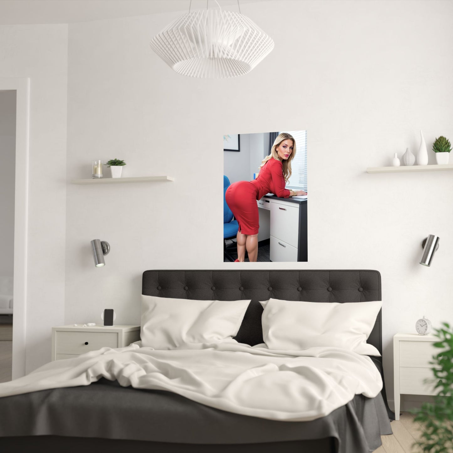 Satin Posters (210gsm) Bend Over Office Girl
