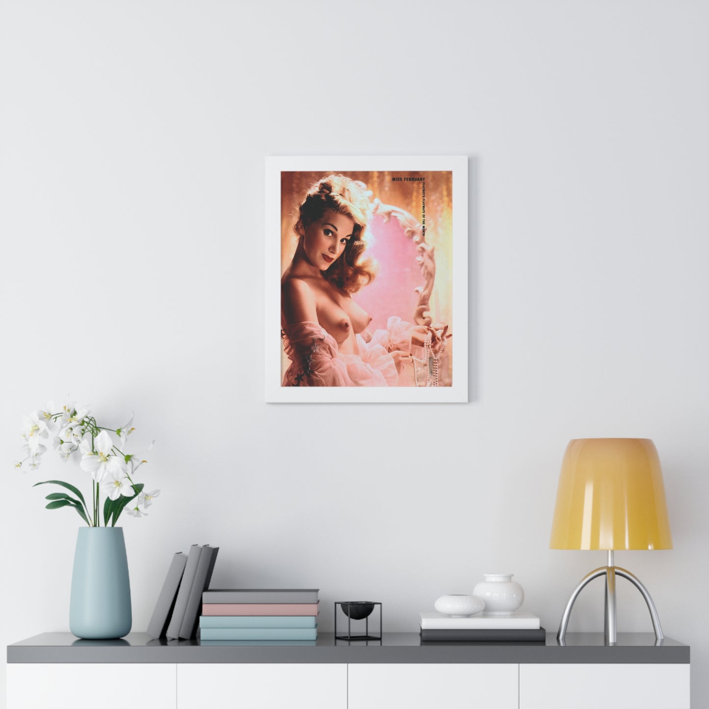Framed Vertical Poster Playboy Playmate February 1954 Margaret Scott