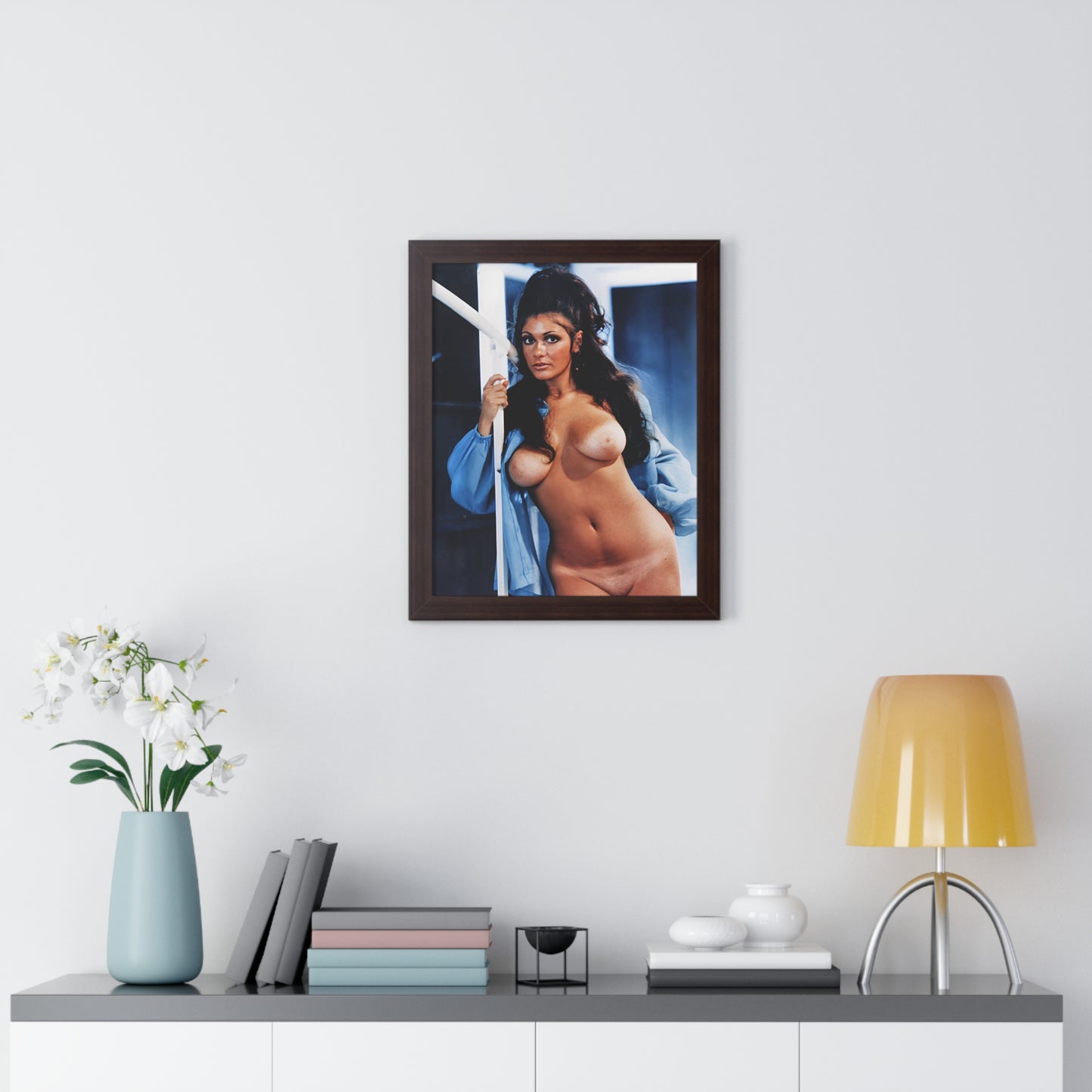 Framed Vertical Poster Playboy Playmate Cynthia Myers nude