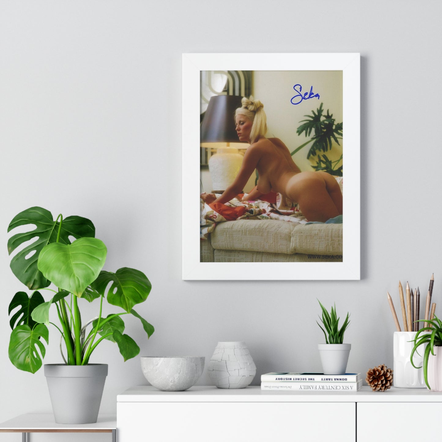 Framed Vertical Poster Porn Star Seka Nude