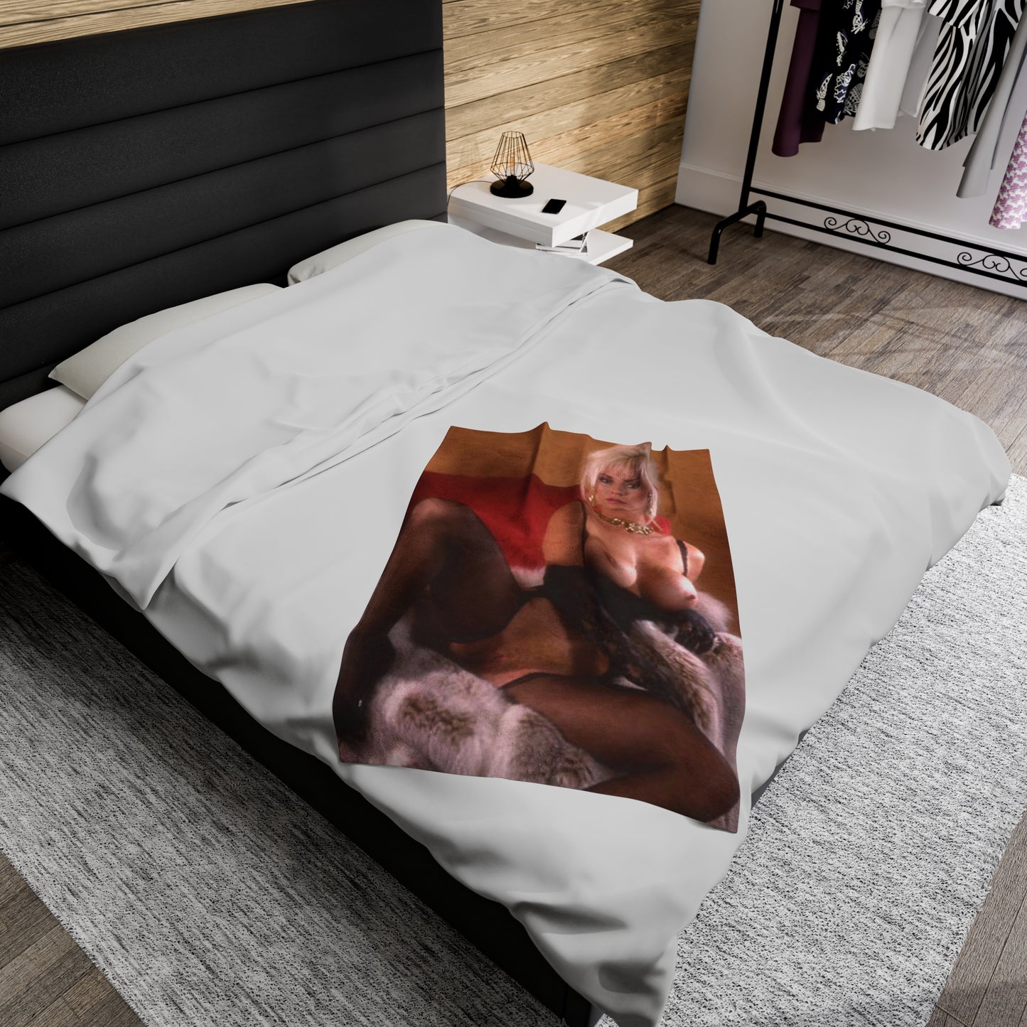 Velveteen Plush Blanket Porn Star Seka Nude