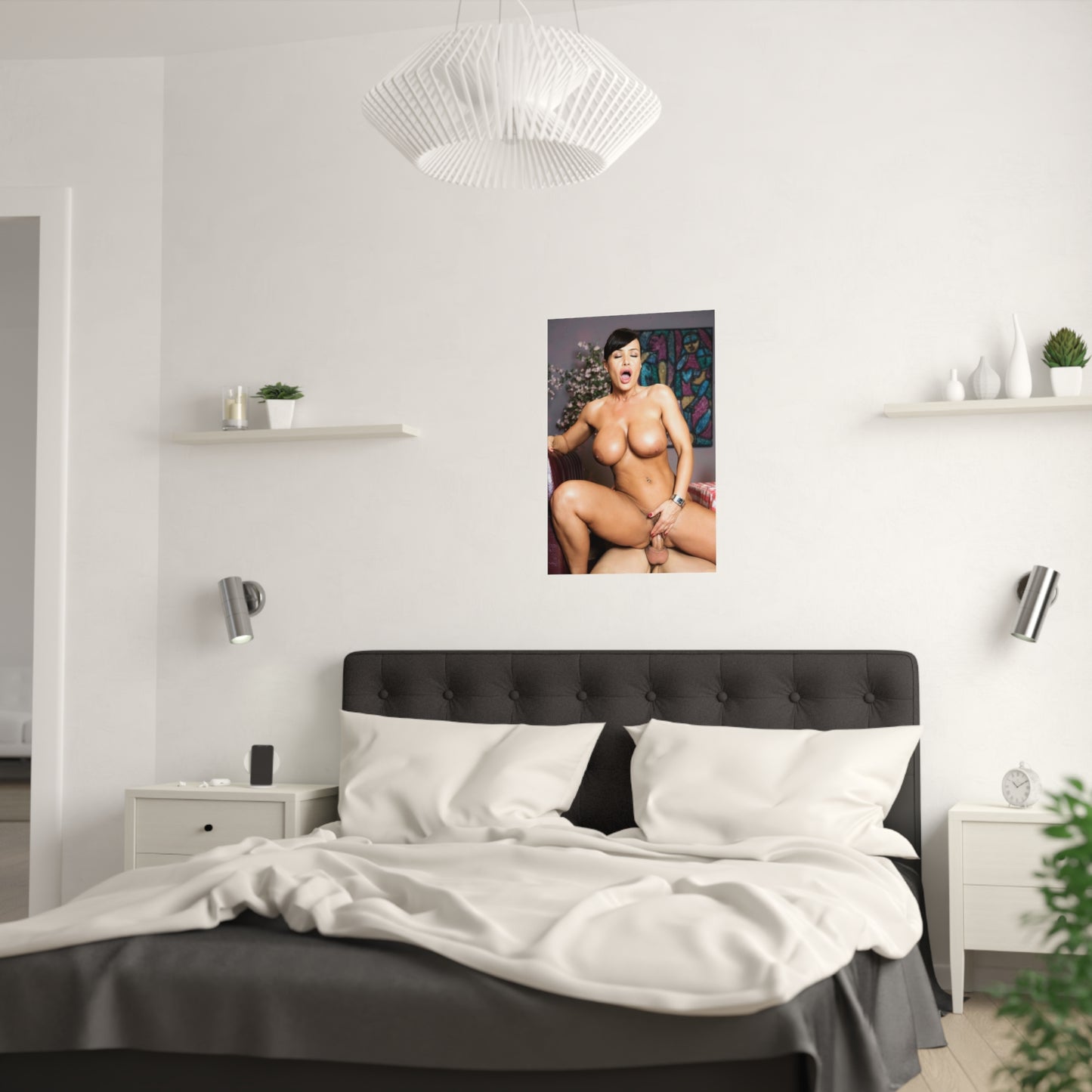 Satin Posters (210gsm) Porn Porno Lisa Ann Fucking Naked Nude