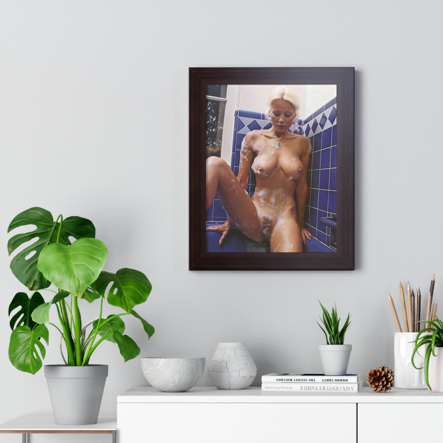 Framed Vertical Poster Porn Star Seka Nude