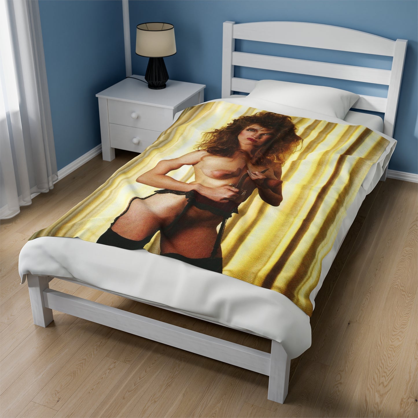 Velveteen Plush Blanket Retro Adult Star 1980s