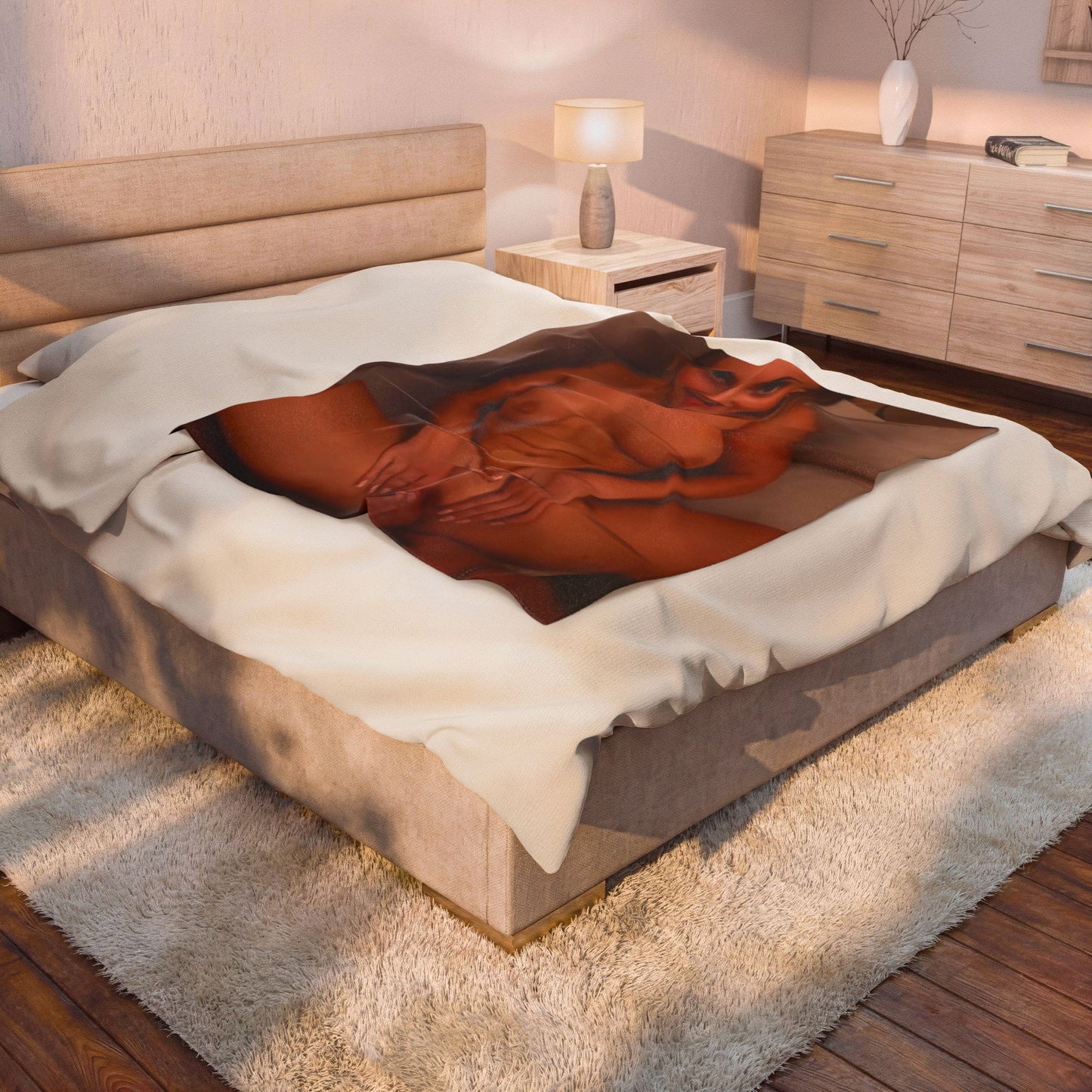 Velveteen Plush Blanket Doe-Eyed Teen POV