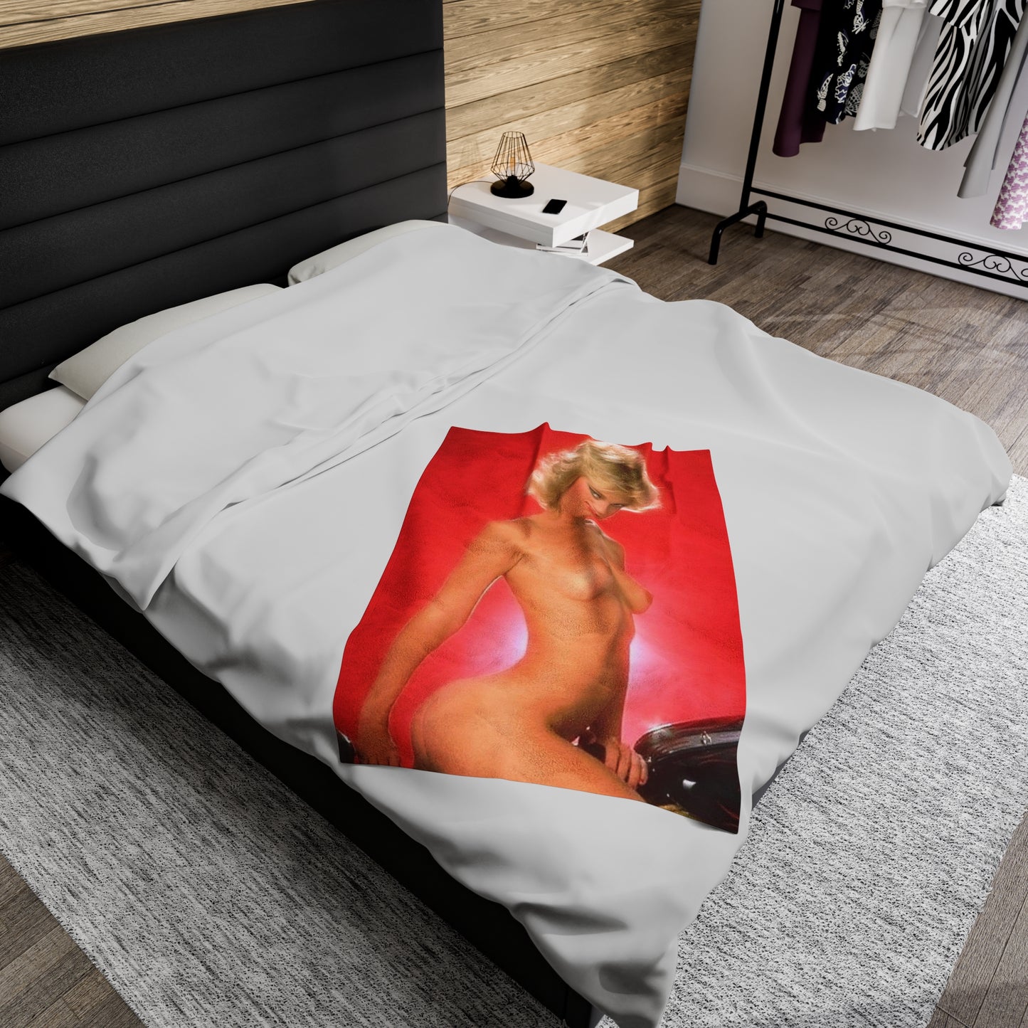 Velveteen Plush Blanket Retro 1980s Porn Star Amber Lynn