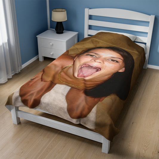 Velveteen Plush Blanket Cumshot Target