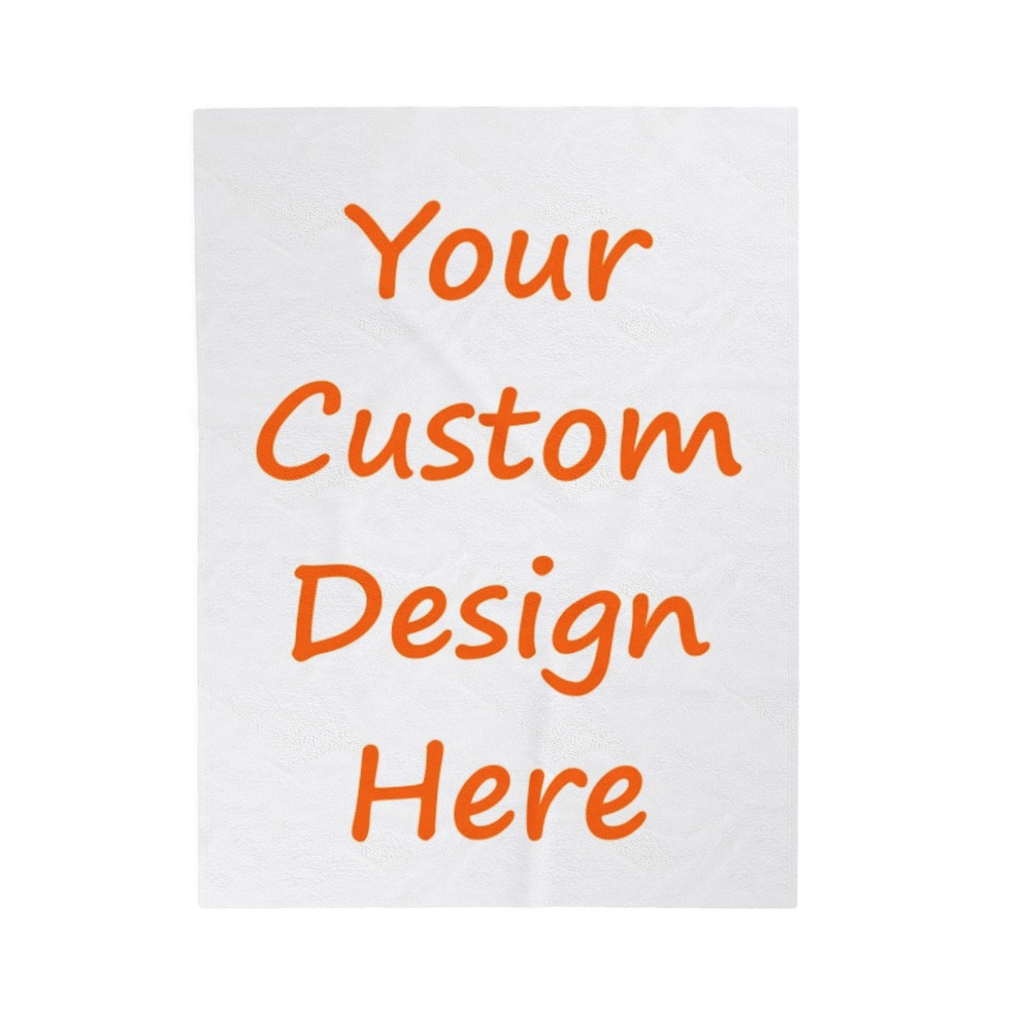 Velveteen Plush Blanket Custom Purchase & Message Artwork! No Limits!