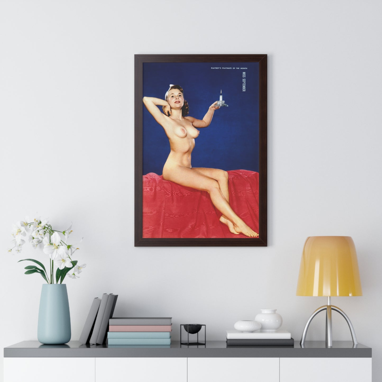 Framed Vertical Poster Playboy Playmate September 1954 Jackie Rainbow