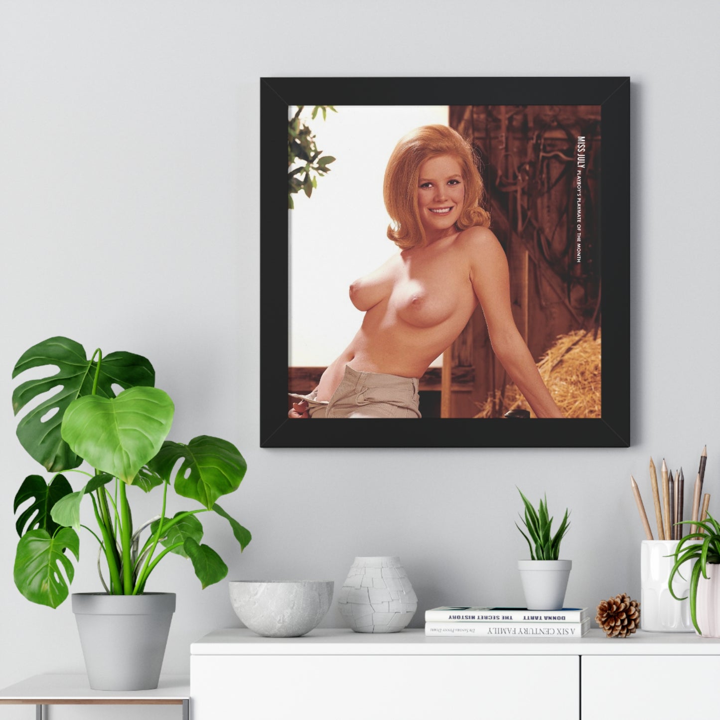 Framed Vertical Poster Playboy Playmate July 1964 Melba Ogle