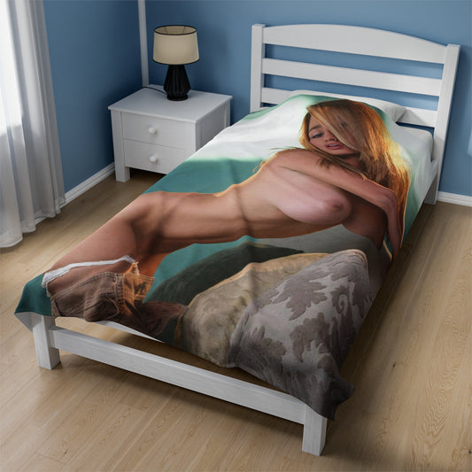 Velveteen Plush Blanket Adult Star Shay Laren Nude