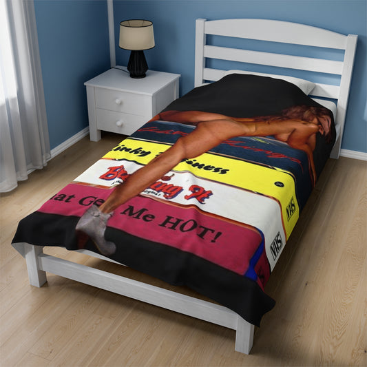 Velveteen Plush Blanket Retro Adult Star 1980s