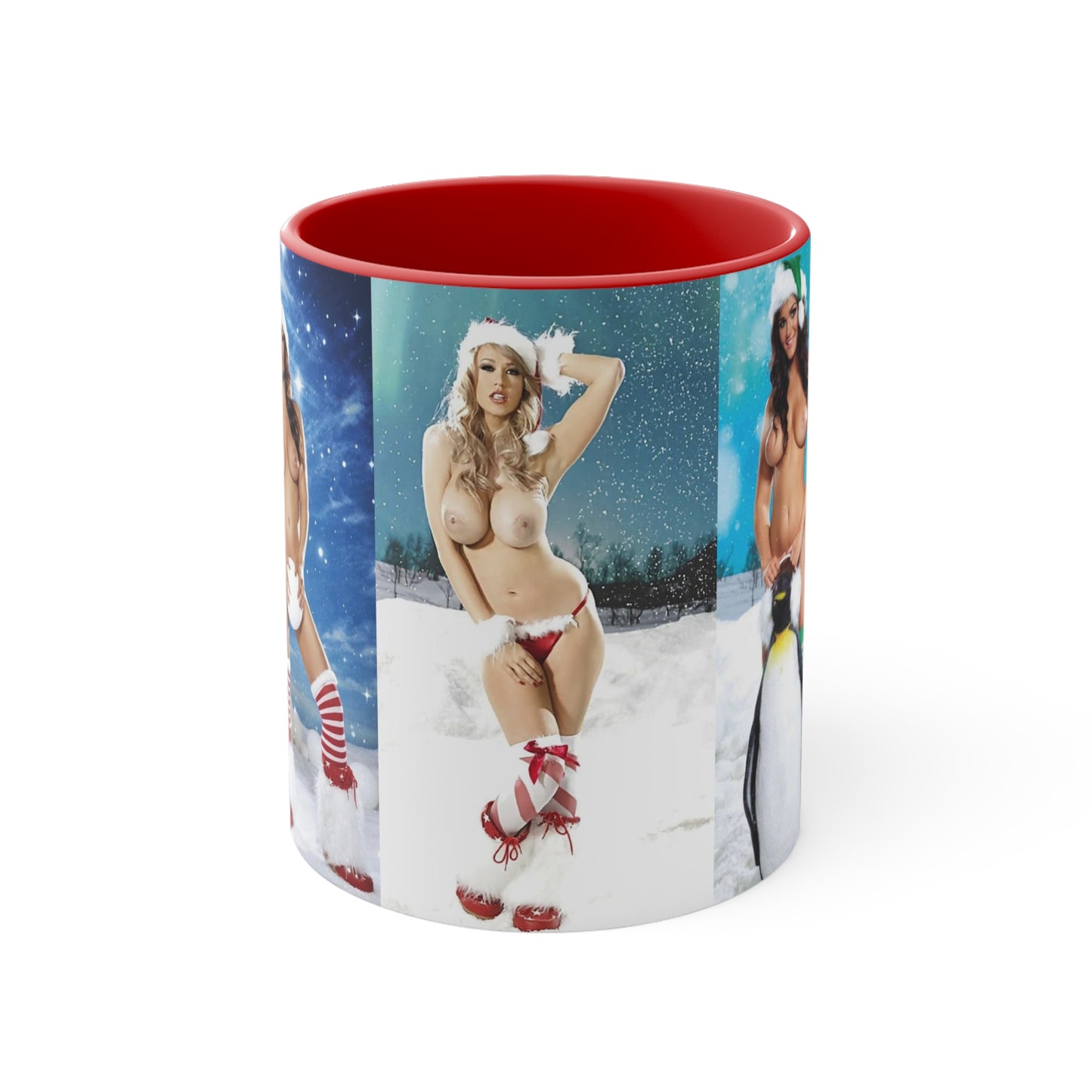 Accent Coffee Mug, 11oz Nude Christmas Pornstars