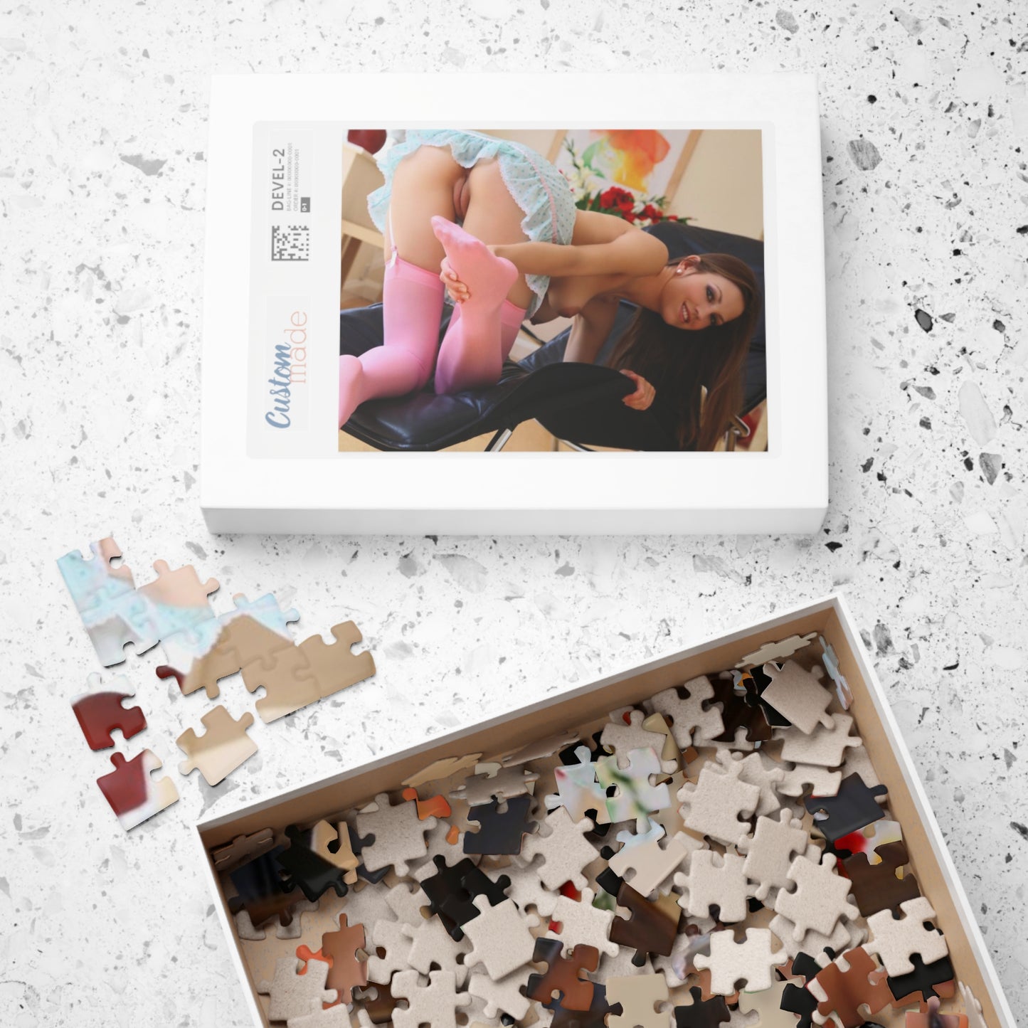 Puzzle (110, 252, 500, 1014-piece) Nude Short Skirt Brunette