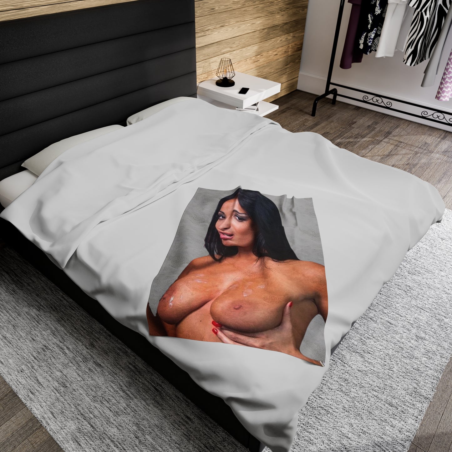 Velveteen Plush Blanket Anissa Kate Nude