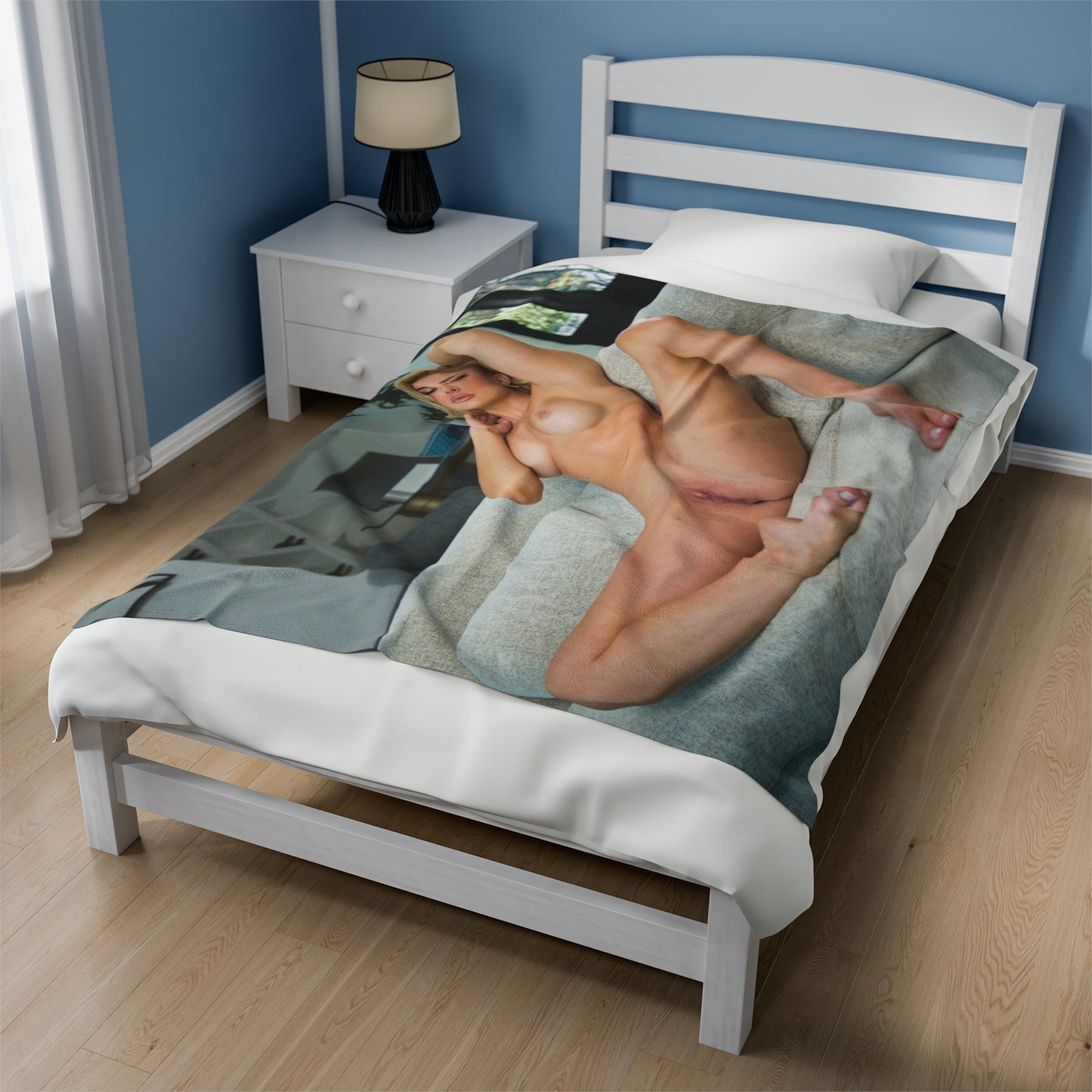 Velveteen Plush Blanket Kenzie Anne Nude