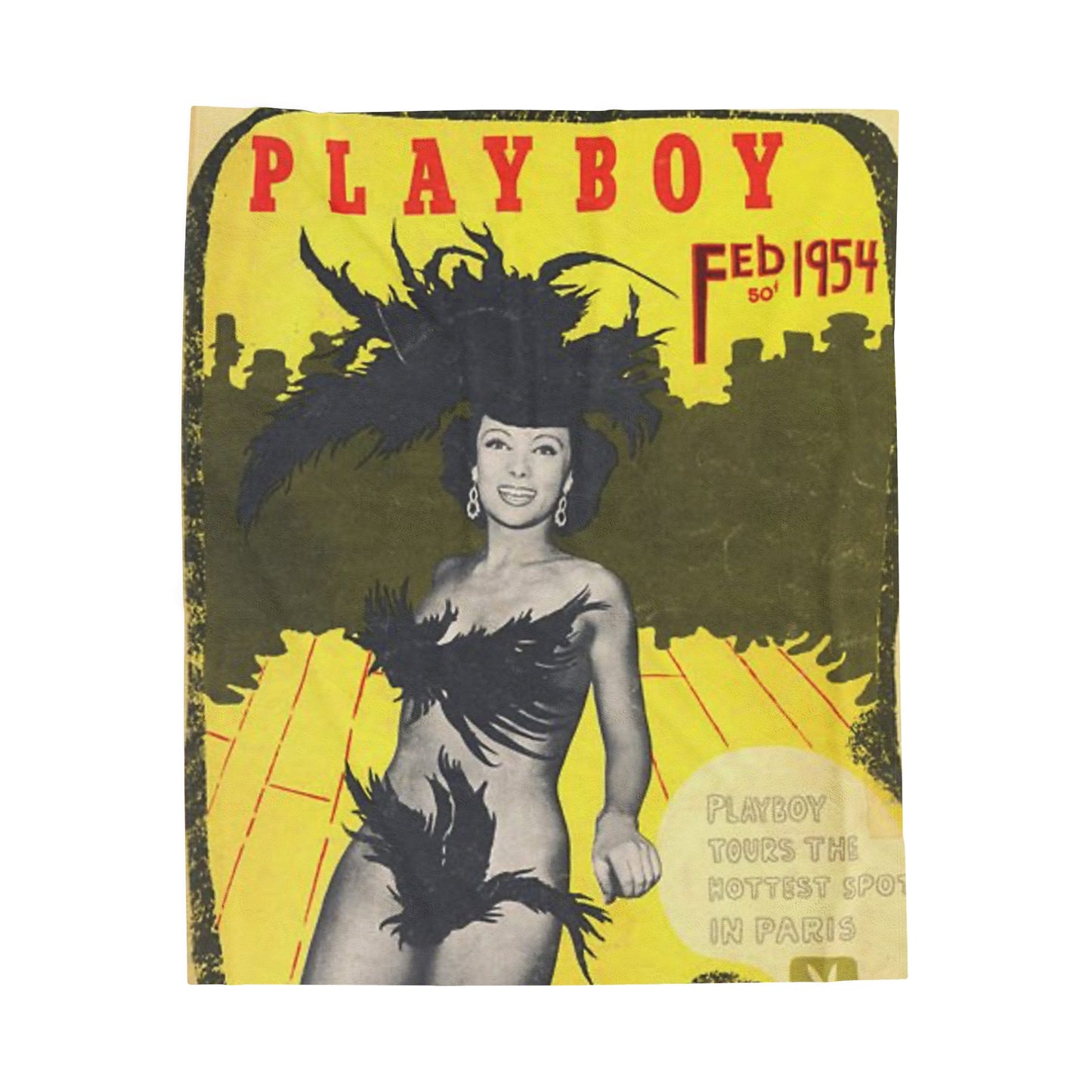 Velveteen Plush Blanket Playboy Cover February 1954