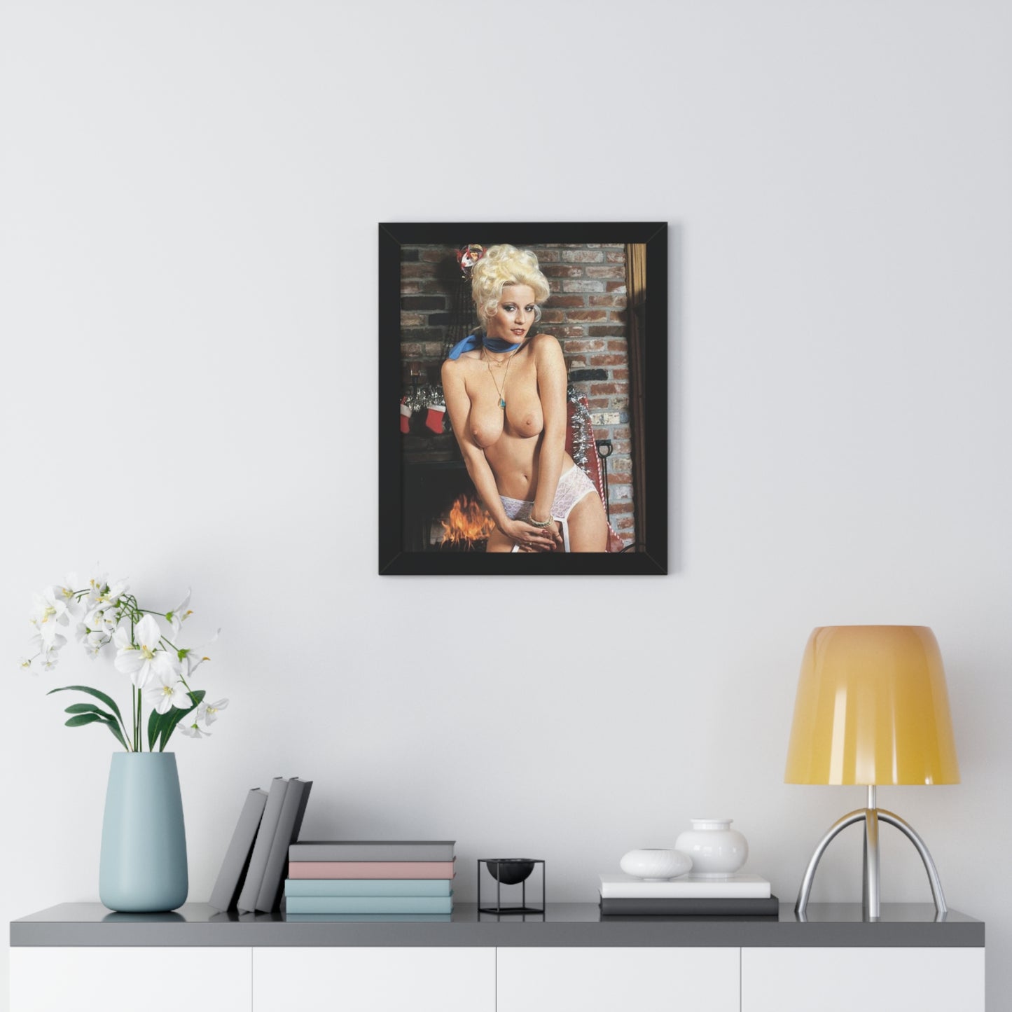 Framed Vertical Poster Porn Star Seka Nude