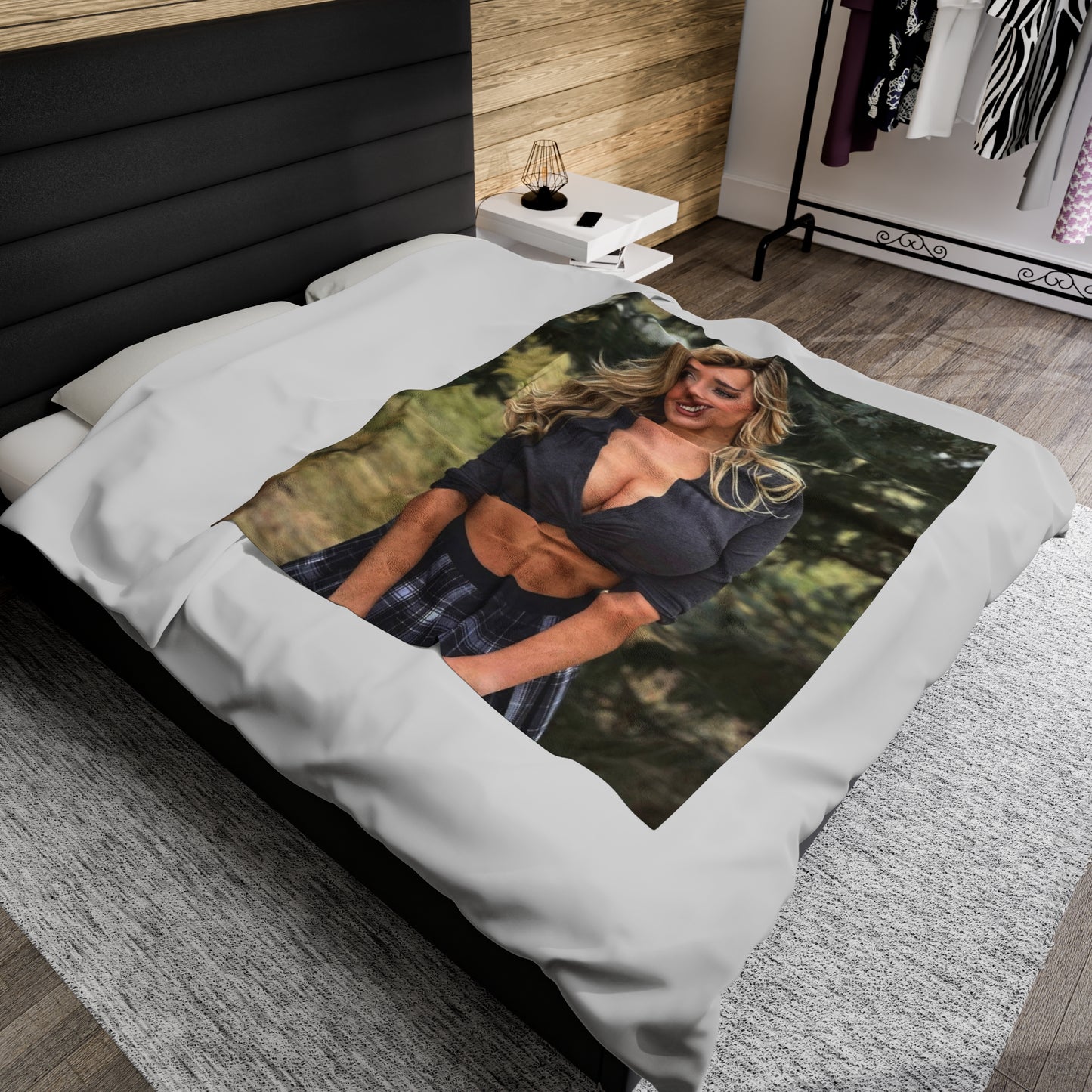 Velveteen Plush Blanket Paige Spiranac