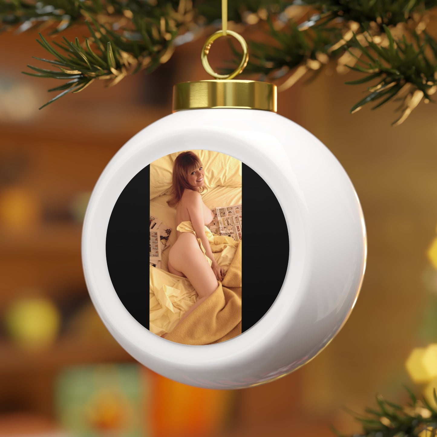 Christmas Ball Ornament Playboy Playmate March 1969 Kathy MacDonald