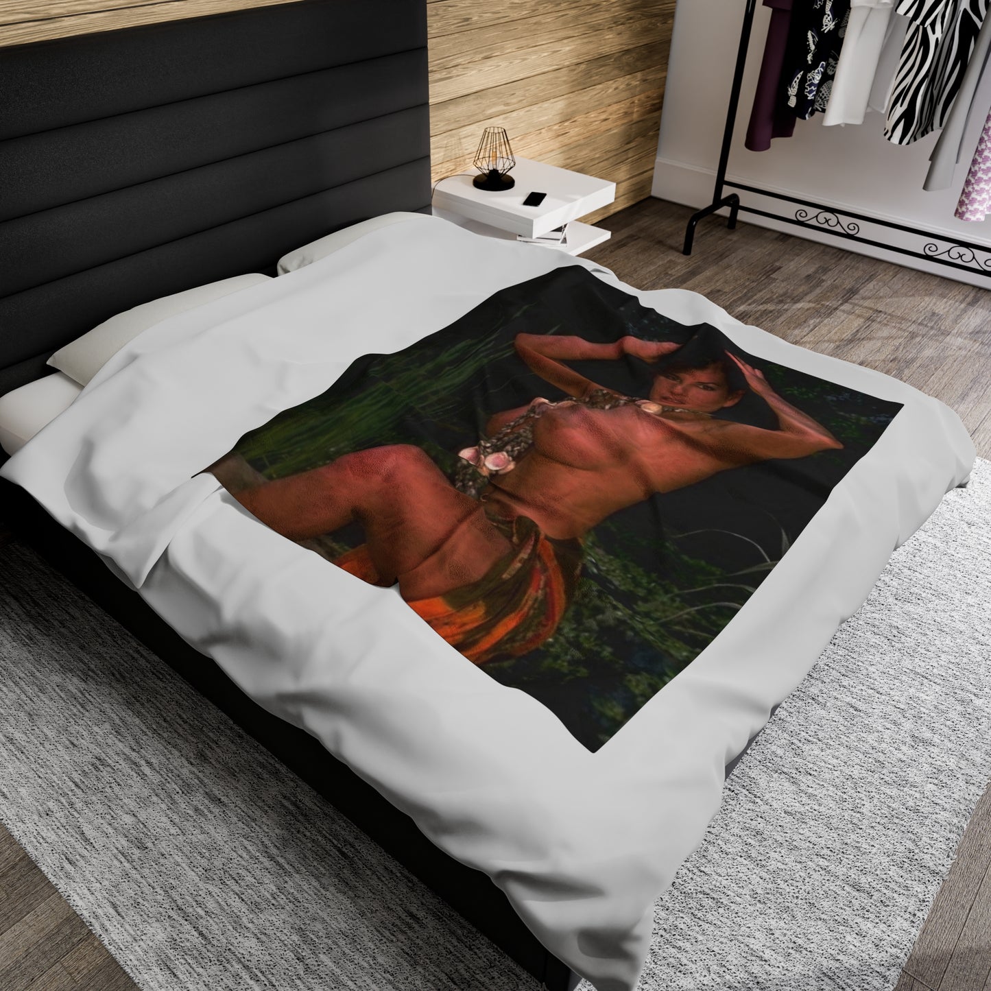 Velveteen Plush Blanket Retro Pornstar Holly Body Nude