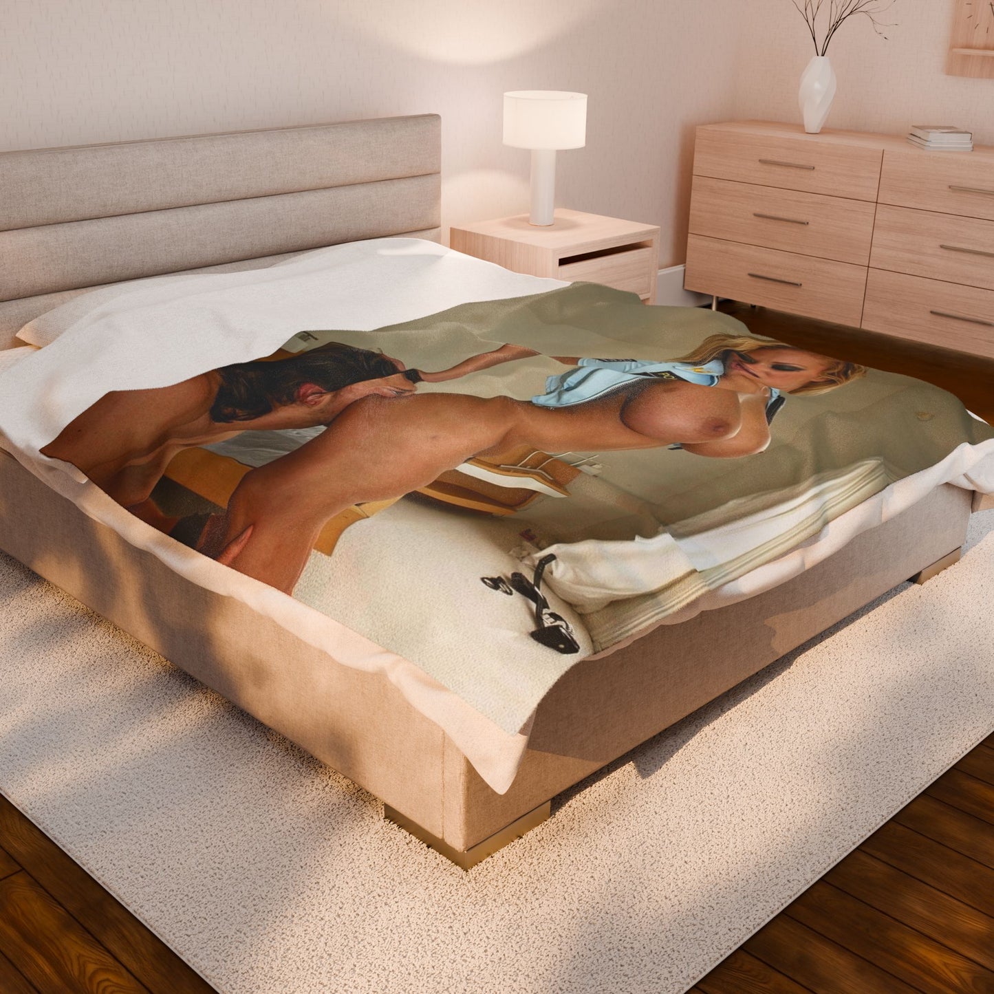 Blanket - Shyla Stylez Nude Cop Velveteen Plush Blanket