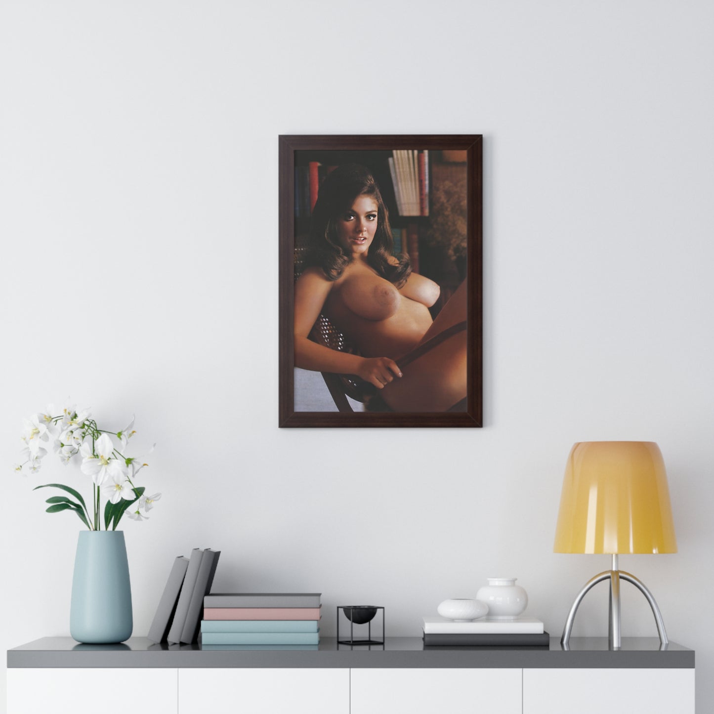 Framed Vertical Poster Playboy Playmate Cynthia Myers Nude