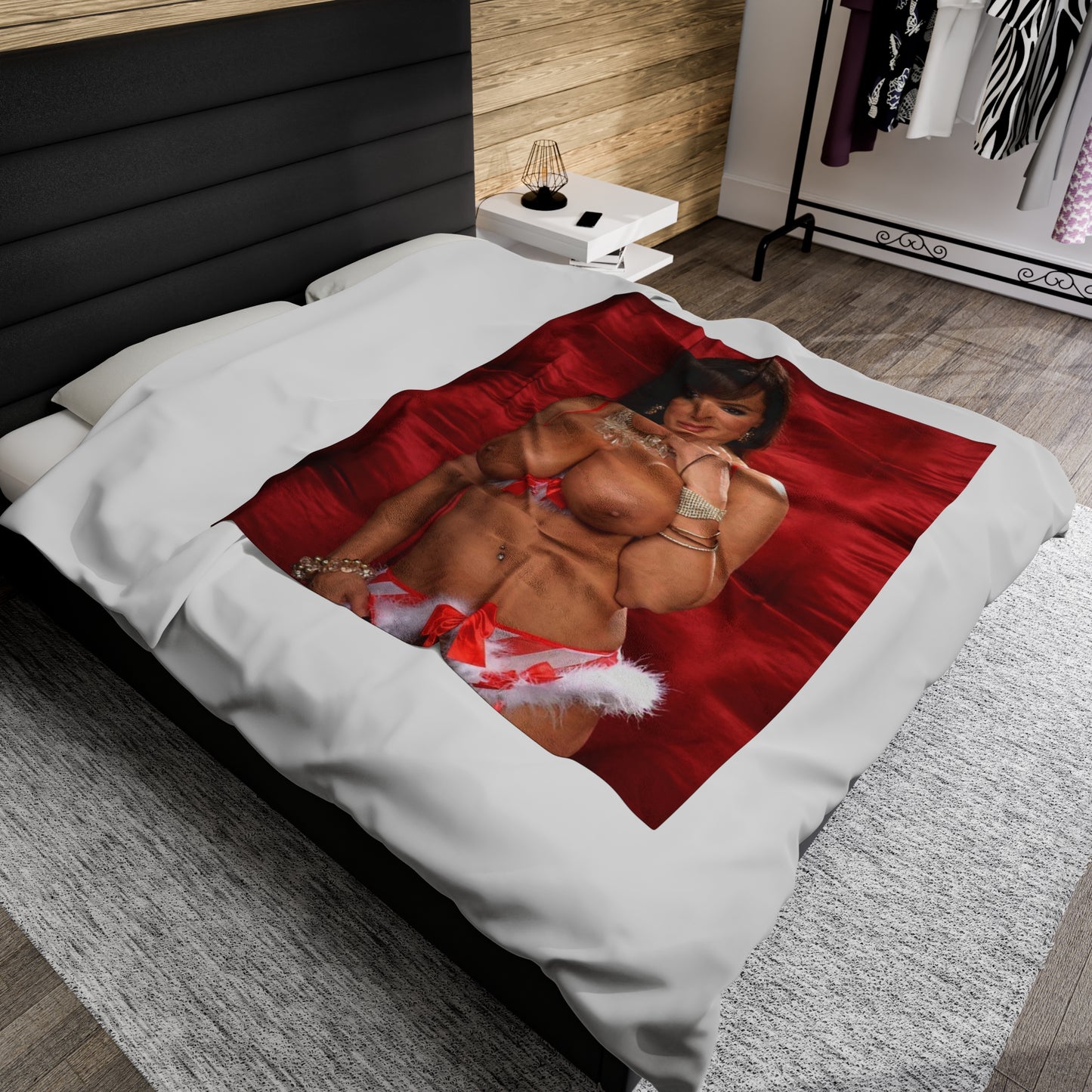 Velveteen Plush Blanket Lisa Ann Nude