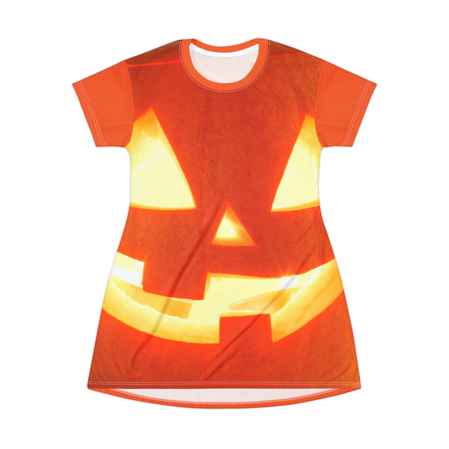 T-Shirt Dress Halloween Theme Jack-O-Lantern