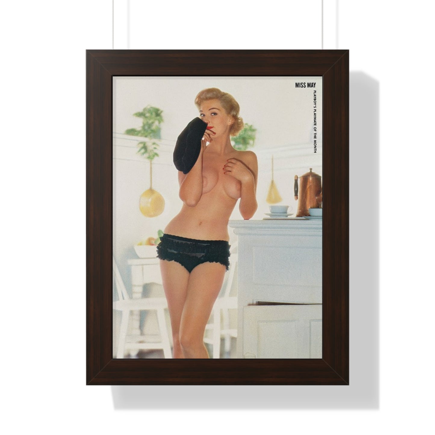 Framed Vertical Poster Playboy Playmate May 1956 Marion Scott