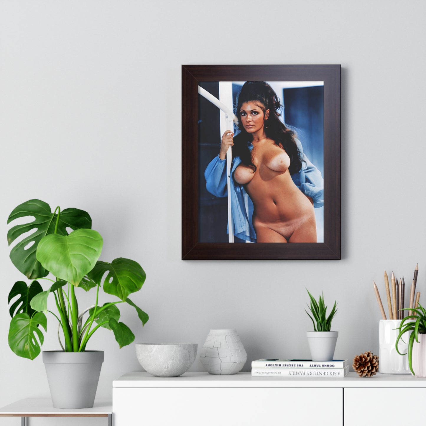 Framed Vertical Poster Playboy Playmate Cynthia Myers nude