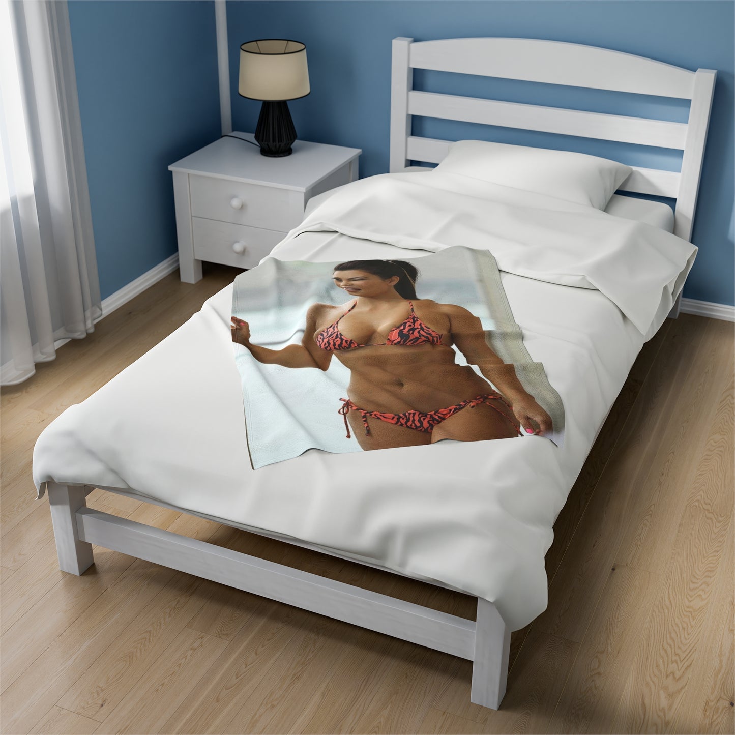 Velveteen Plush Blanket Kim Kardashian Bikini