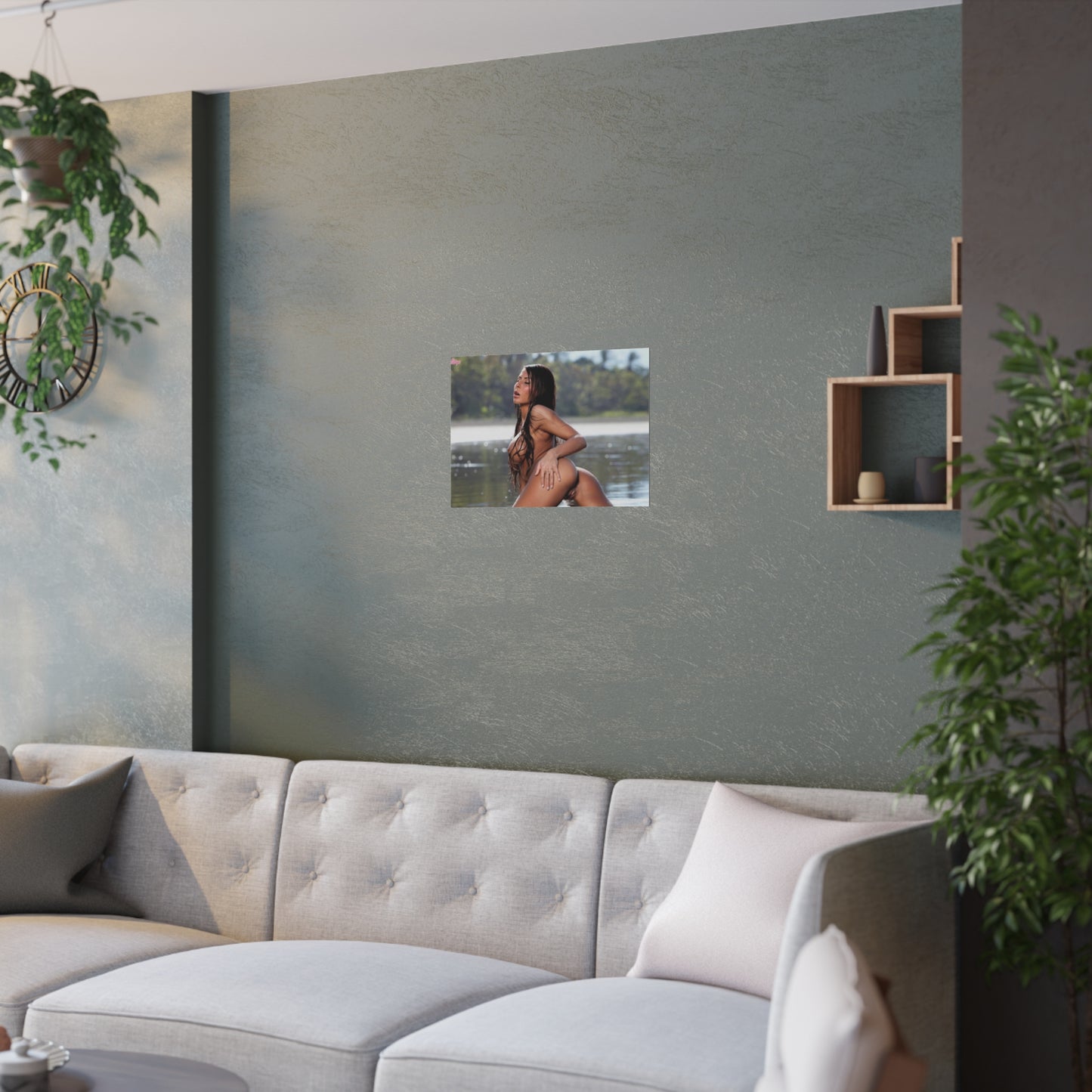 Satin Posters (210gsm) Madison Ivy Nude in a Lake
