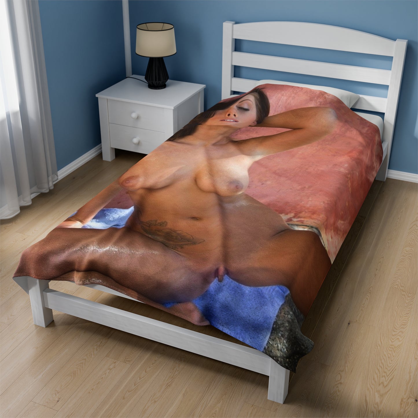 Velveteen Plush Blanket Whitney Westgate Nude