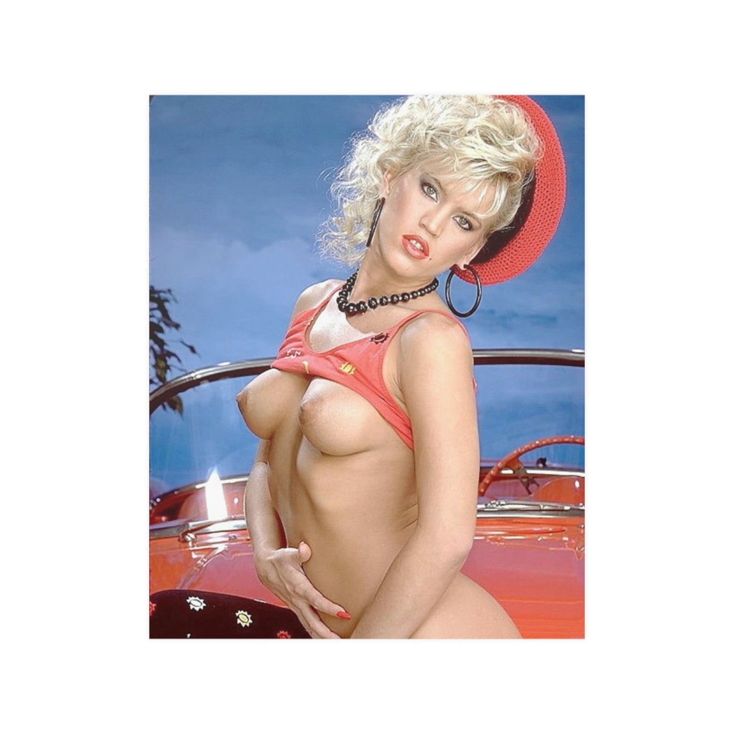 Satin Posters (210gsm) Retro 1980s Porn Star Amber Lynn
