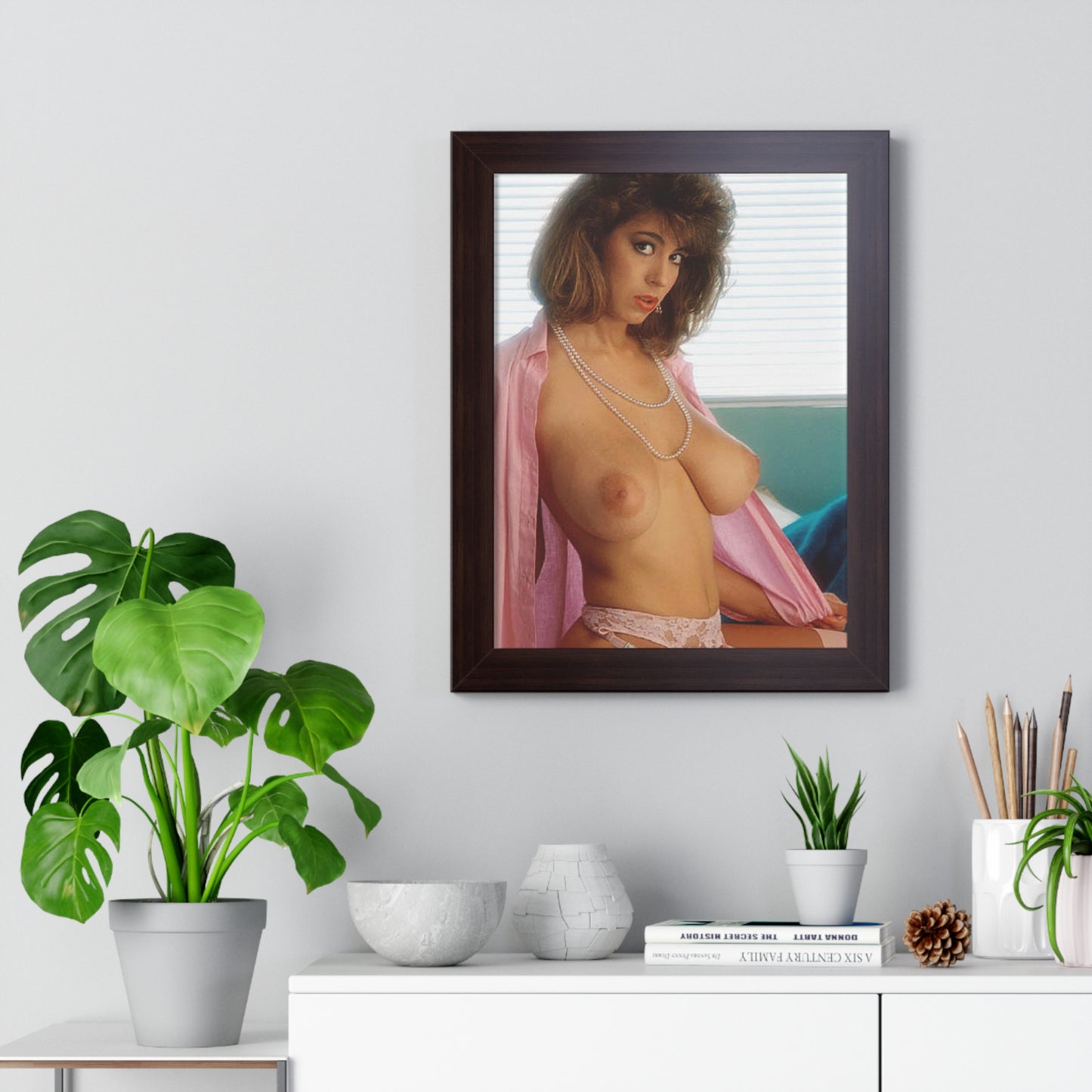 Framed Vertical Poster Porn Star Christy Canyon Nude